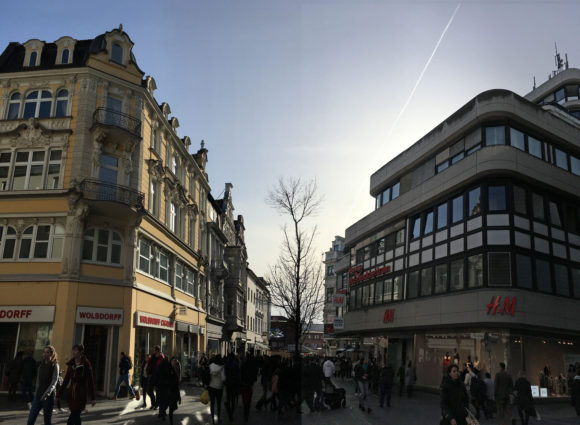 Hübsch hässlich: Die zwei Seiten von Bonn, hier in der Poststraße. Bild: Monika Gemmer