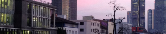 Blick aus unserem Konferenzraum auf die Mainzer Landstraße
