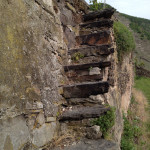 Ganz schön steil: Treppe in den Weinhang bei Winningen.