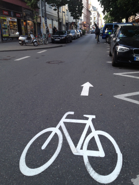 Endlich legal: Die untere Bergerstraße hochradeln.