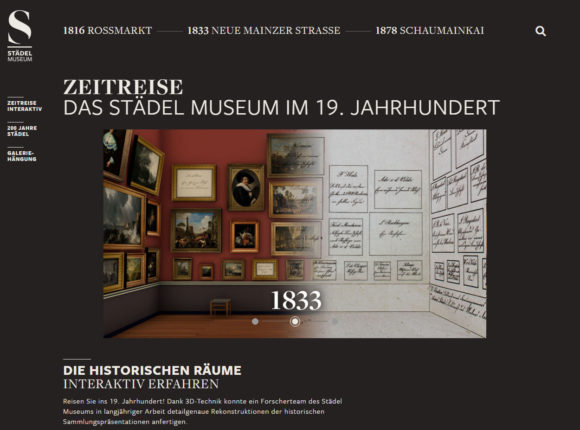Zeitreise im Web: Anhand von Hängeplänen konnte die ursprüngliche Anordnung der Gemälde rekonstruiert werden. Bild: Städel Museum Zeitreise im Web: Anhand von Hängeplänen konnte die ursprüngliche Anordnung der Gemälde rekonstruiert werden. Bild: Städel Museum